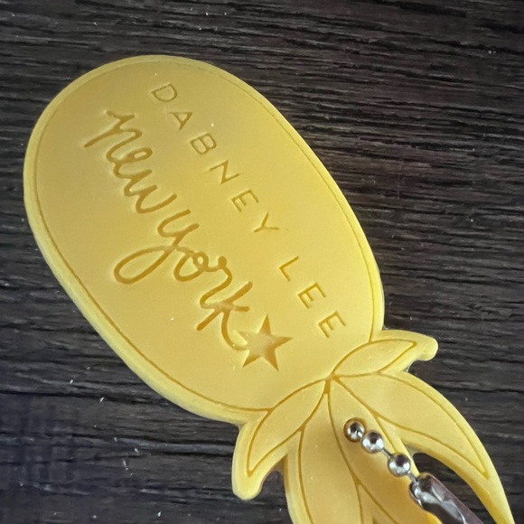 Brand new Dabney Lee New York pink clutch with pineapples and pineapple dangle. - Picture 4 of 8